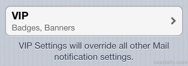 Set VIP Mail Alerts in iOS