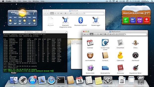widgets-on-mac-desktop Widgets on the Mac desktop