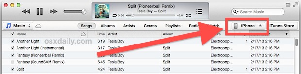 iphone-in-itunes iPhone showing up wirelessly in iTunes