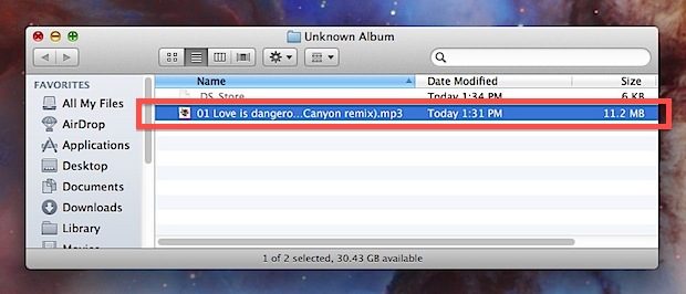 itunes-song-location iTunes song location on a Mac