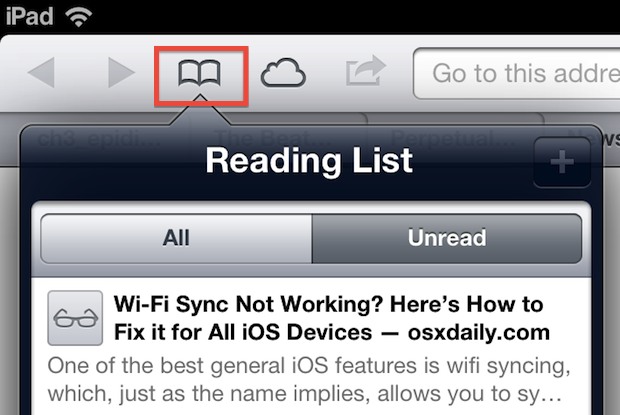 reading-list-ios Access reading list in iOS