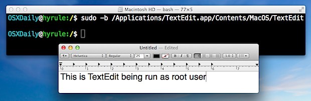 run-app-as-root Launch a GUI application as root in Mac OS X
