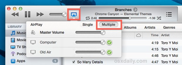 stream-itunes-airplay-multiple-devices Stream iTunes music to multiple devices with AirPlay