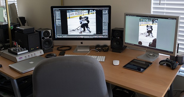 Videographer's Mac workstation