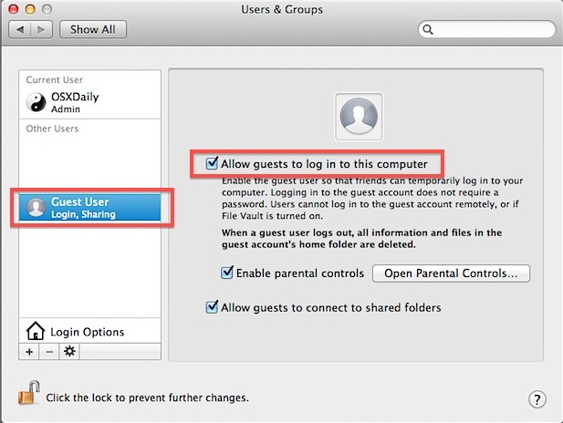 enable-guest-account-mac Enable the Guest Account for the Mac