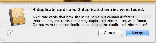 Merge duplicates in Contacts to sync with iPhone