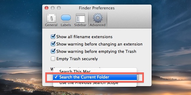 search-current-folder Search current folder in Mac OS X
