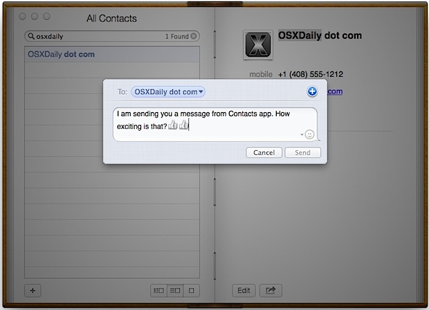 send-text-message-from-contacts-os-x Send text messages from the Contacts app