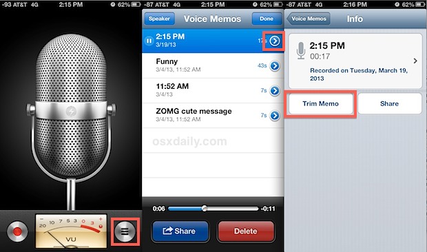 shorten-voice-memo-recordings-iphone Shorten Voice Memo Recordings on iPhone