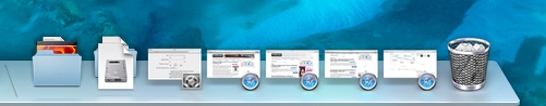 minimize-to-dock Minimized window thumbnails in the Dock of Mac OS X