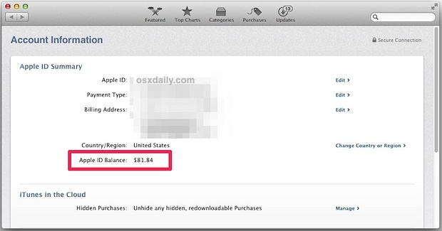 check-itunes-credit-balance Check the iTunes credit and Apple ID Balance from the Mac App Store