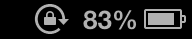 Battery percentage indicator