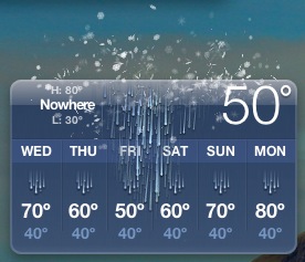 nowhere weather
