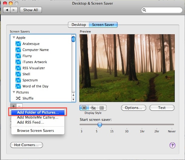 Make a Screen Saver Out of Your Own Images in Mac OS X | OSXDaily