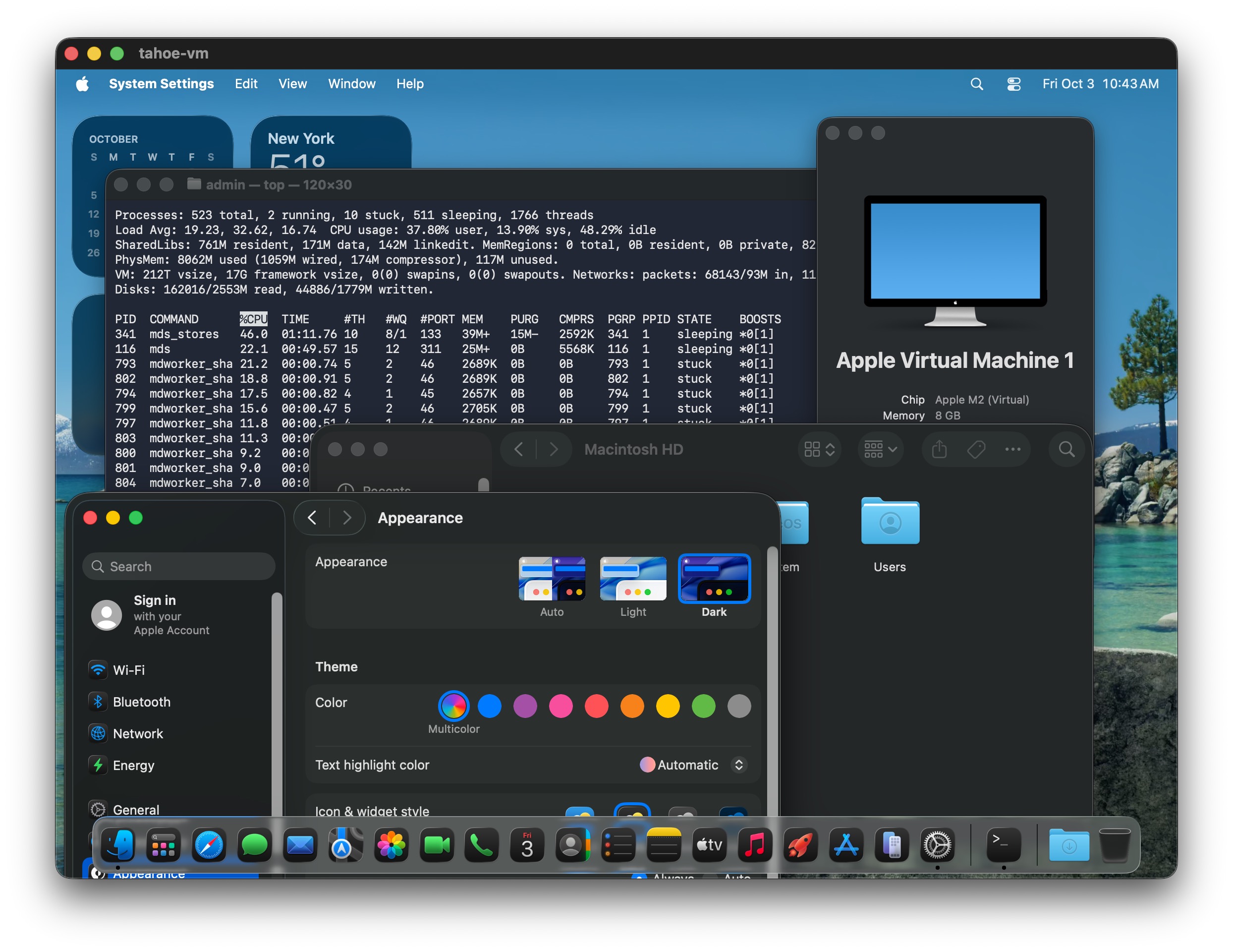 Create a MacOS Tahoe VM with tart